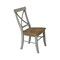 International Concepts Set of Two X-Back Chair, with Solid Wood Seat, Hickory/Stone C41-613P - alternate 5